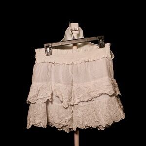 Rue21 Off-White Skirt with Ruffle Detail